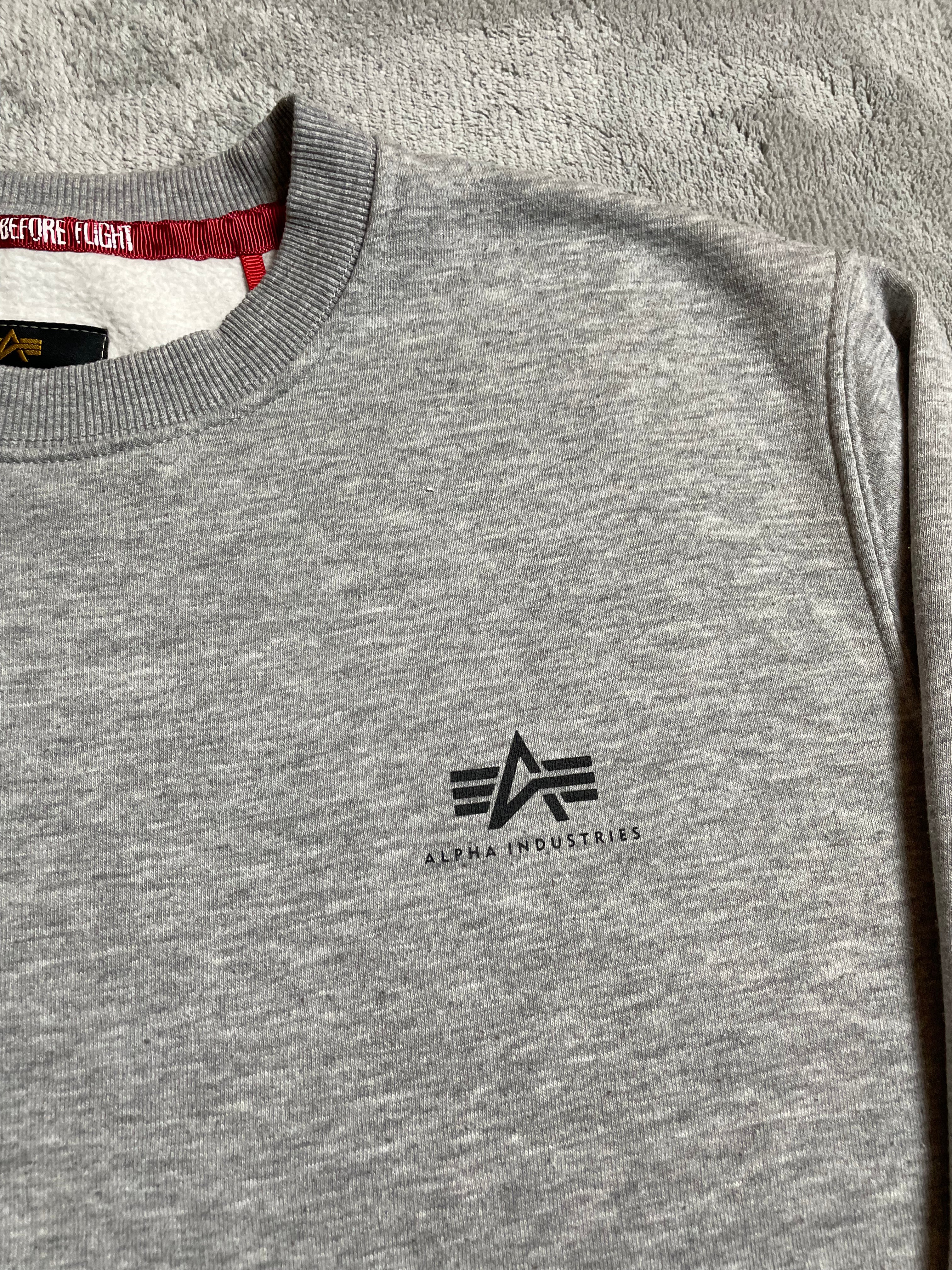 Alpha Industries Sweatshirt in hellgrau - Gr. L