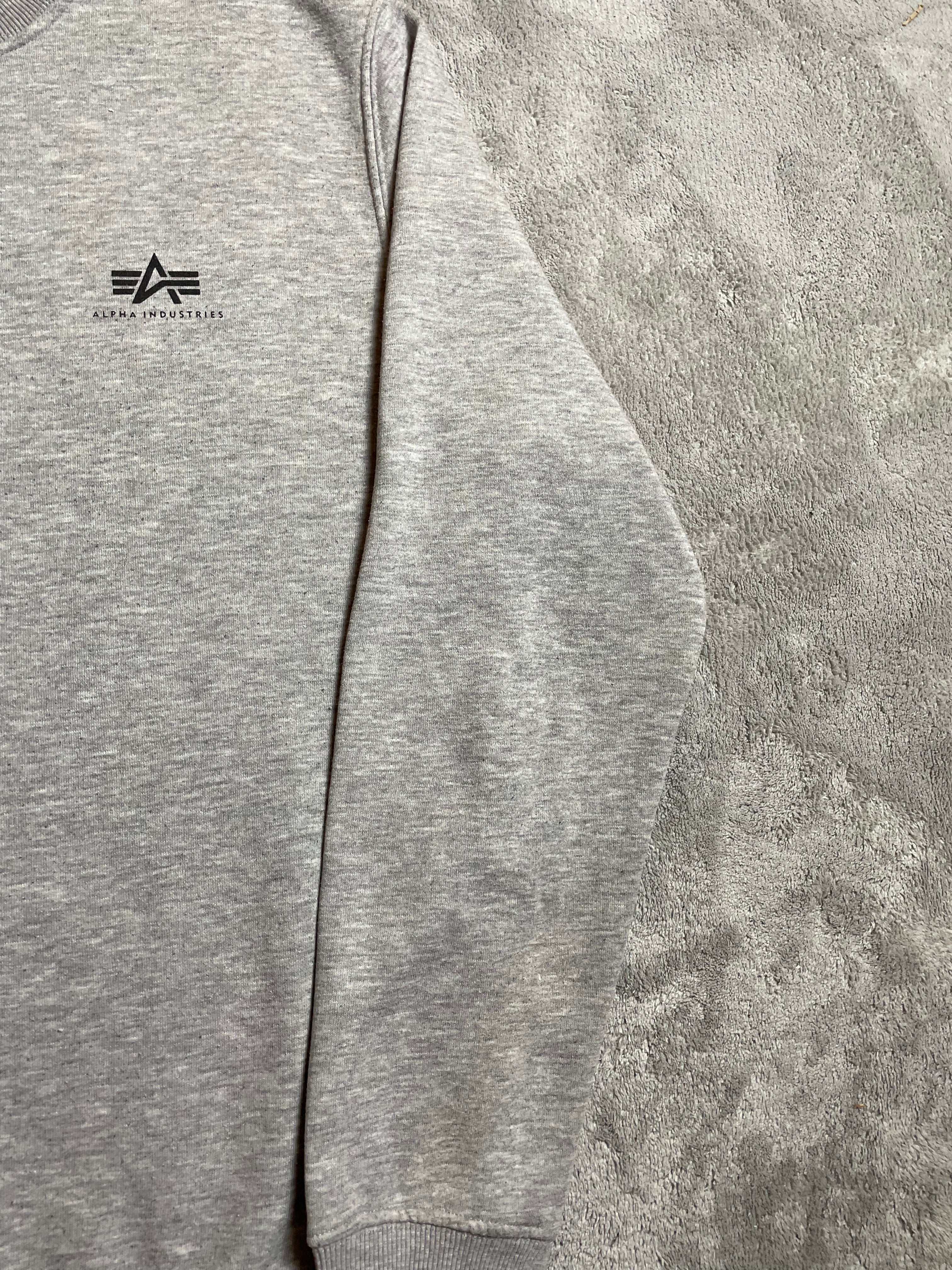Alpha Industries Sweatshirt in hellgrau - Gr. L