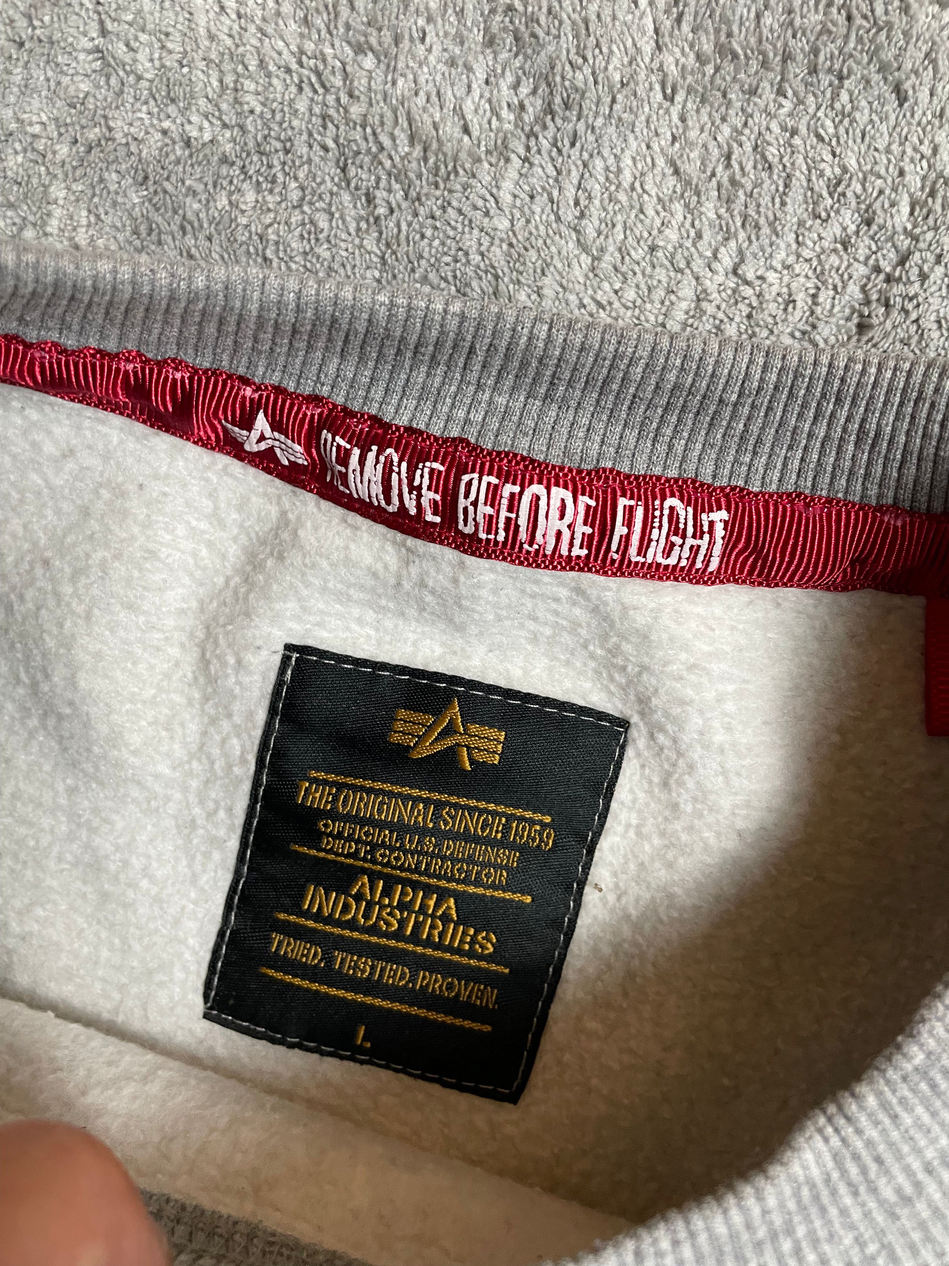 Alpha Industries Sweatshirt in hellgrau - Gr. L