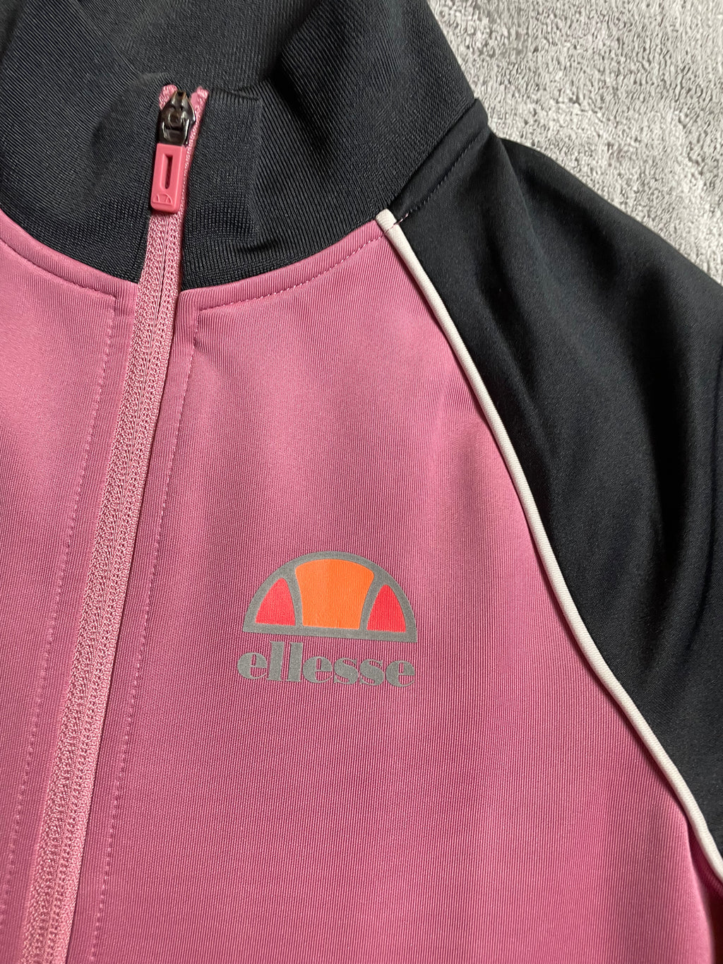 Ellesse Trainingsjacke in Pink, Schwarz - Gr. XS-S