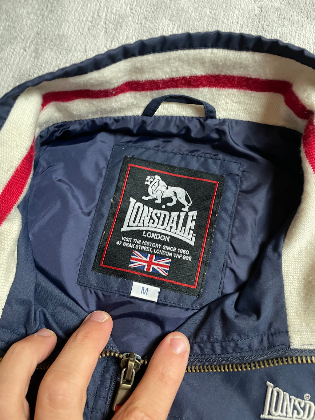 Lonsdale London Bomberjacke in Marineblau - Gr. M