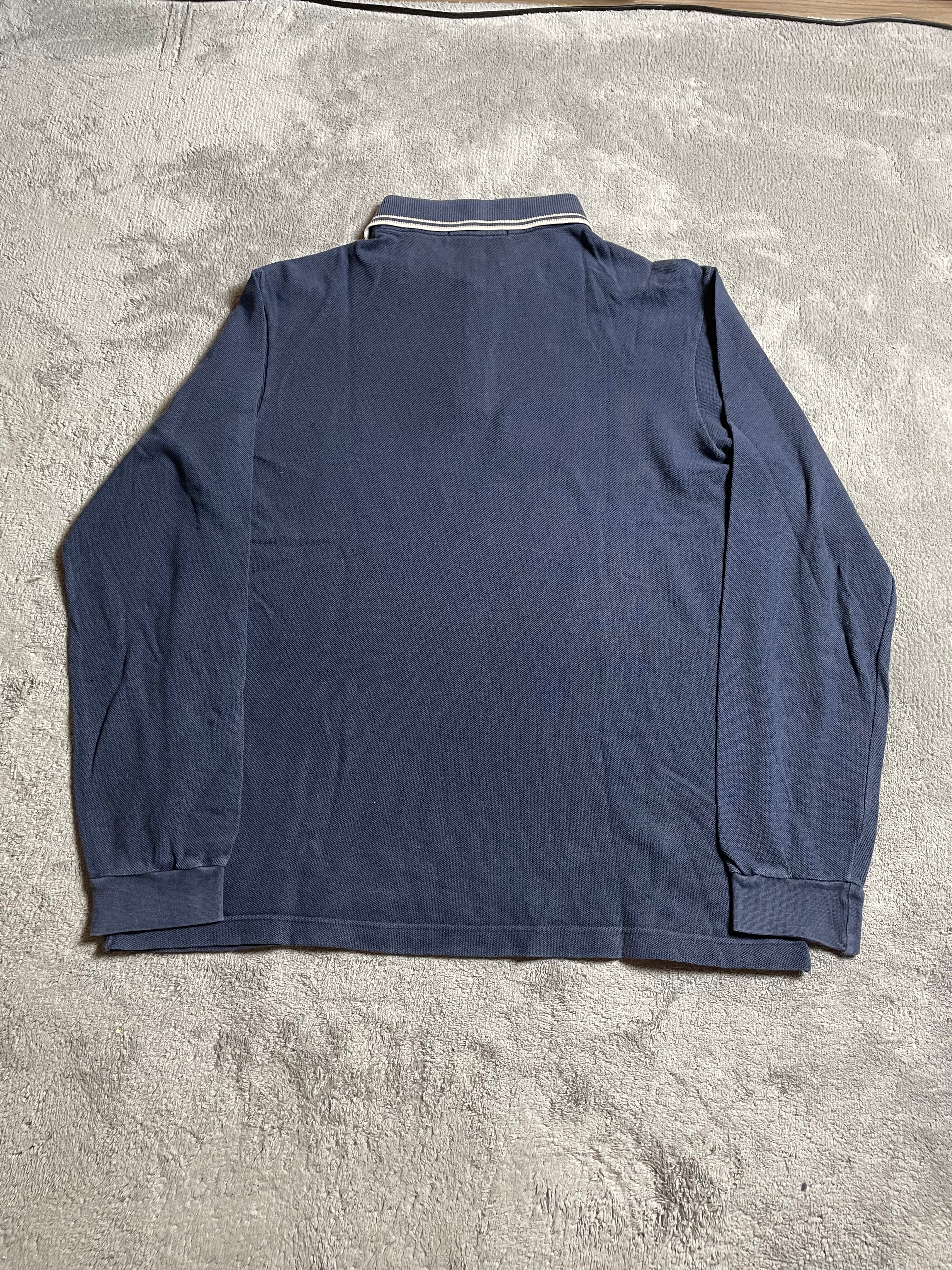Fred Perry Langarm Polohemd in Marineblau - Gr. M