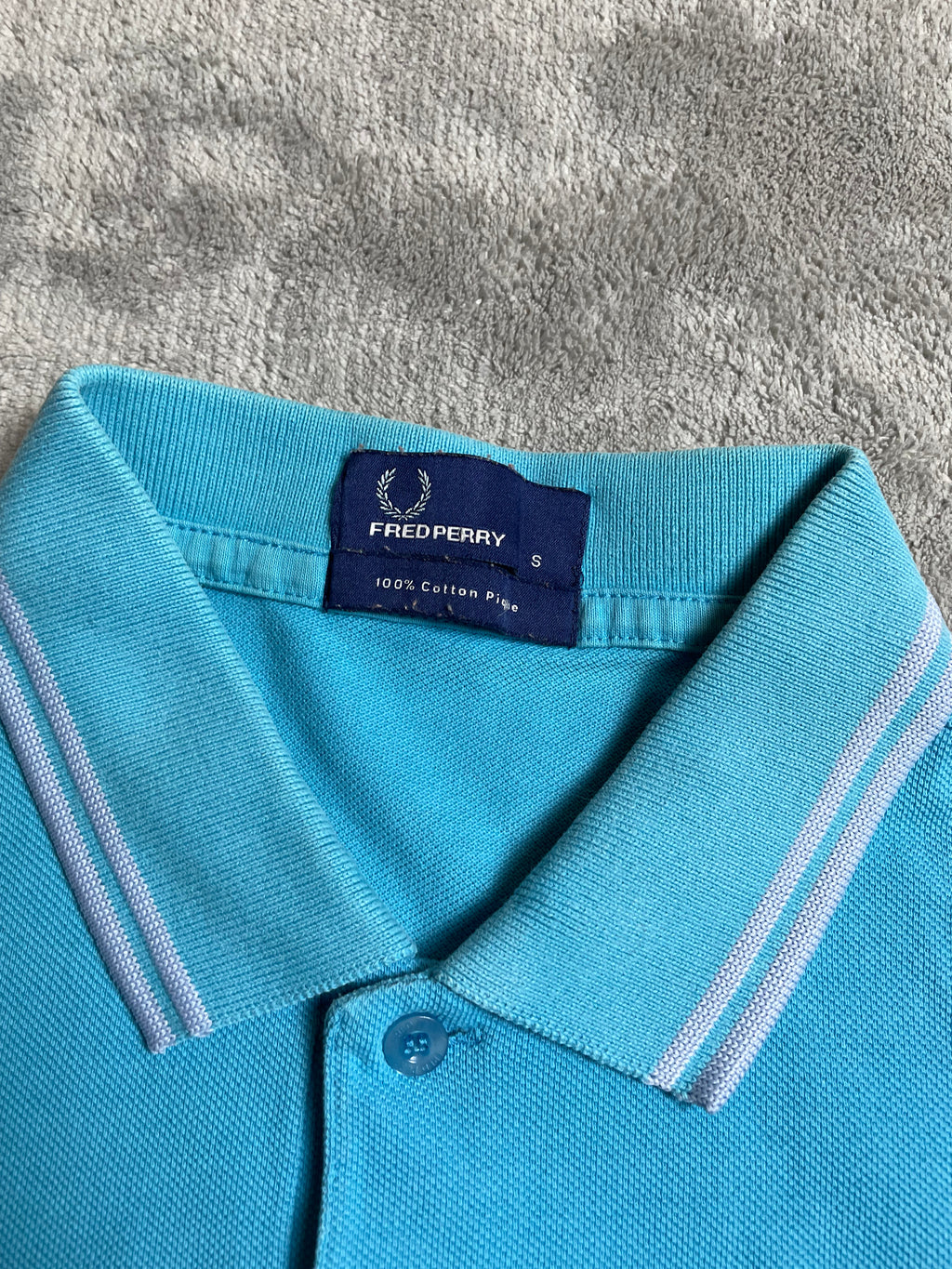 Fred Perry Polohemd in Türkis - Gr. S