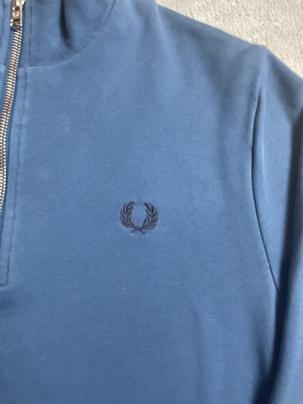Fred Perry Halfzip Sweater in Marineblau - Gr. S