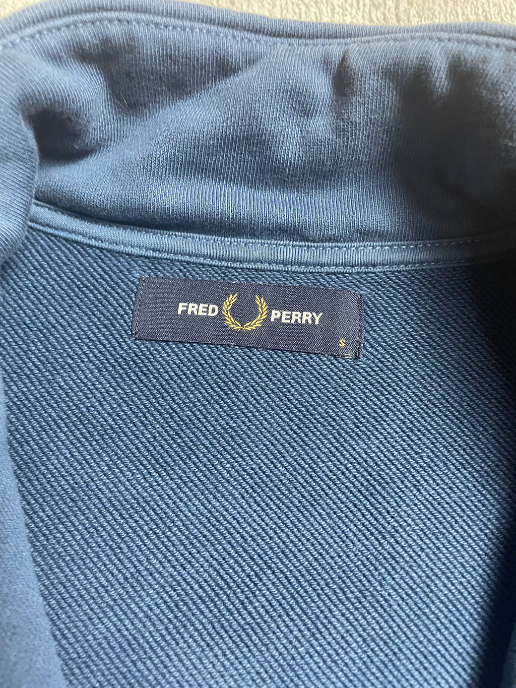 Fred Perry Halfzip Sweater in Marineblau - Gr. S