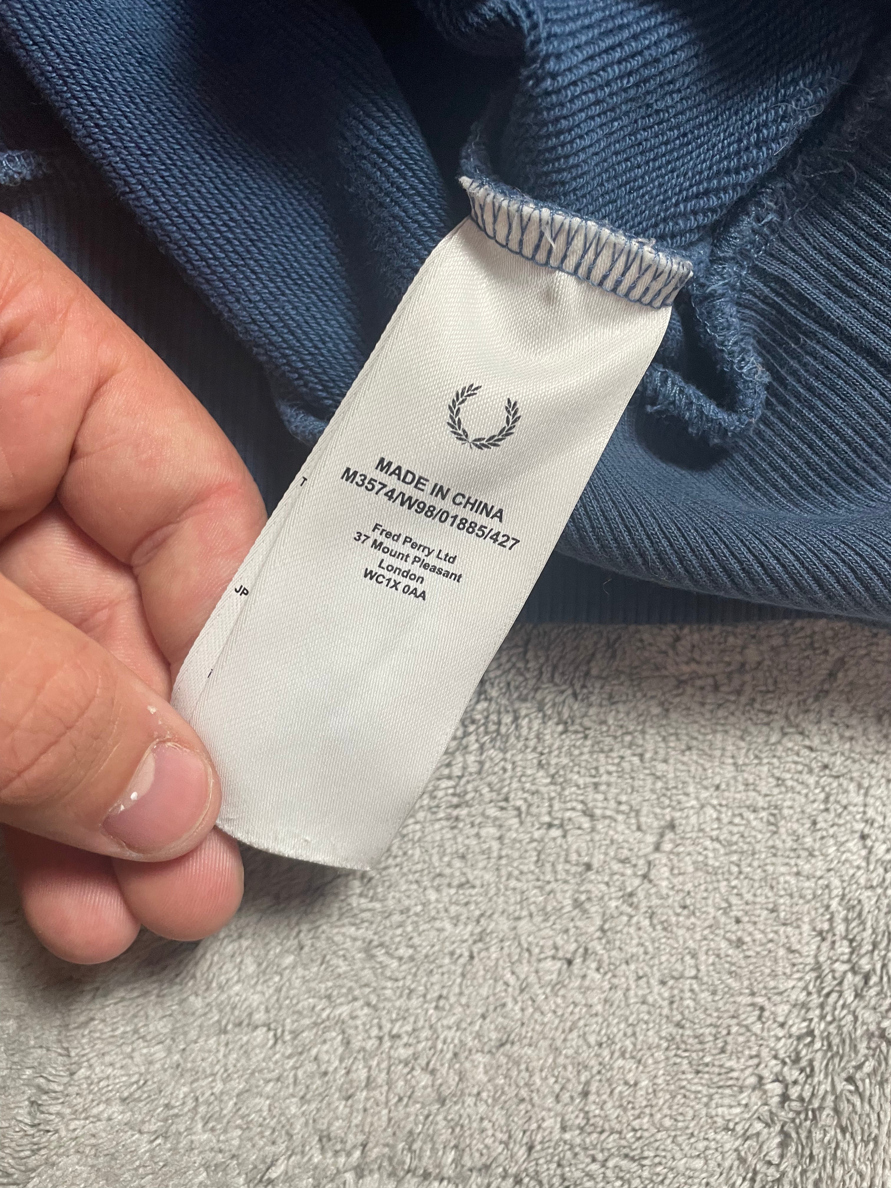 Fred Perry Halfzip Sweater in Marineblau - Gr. S