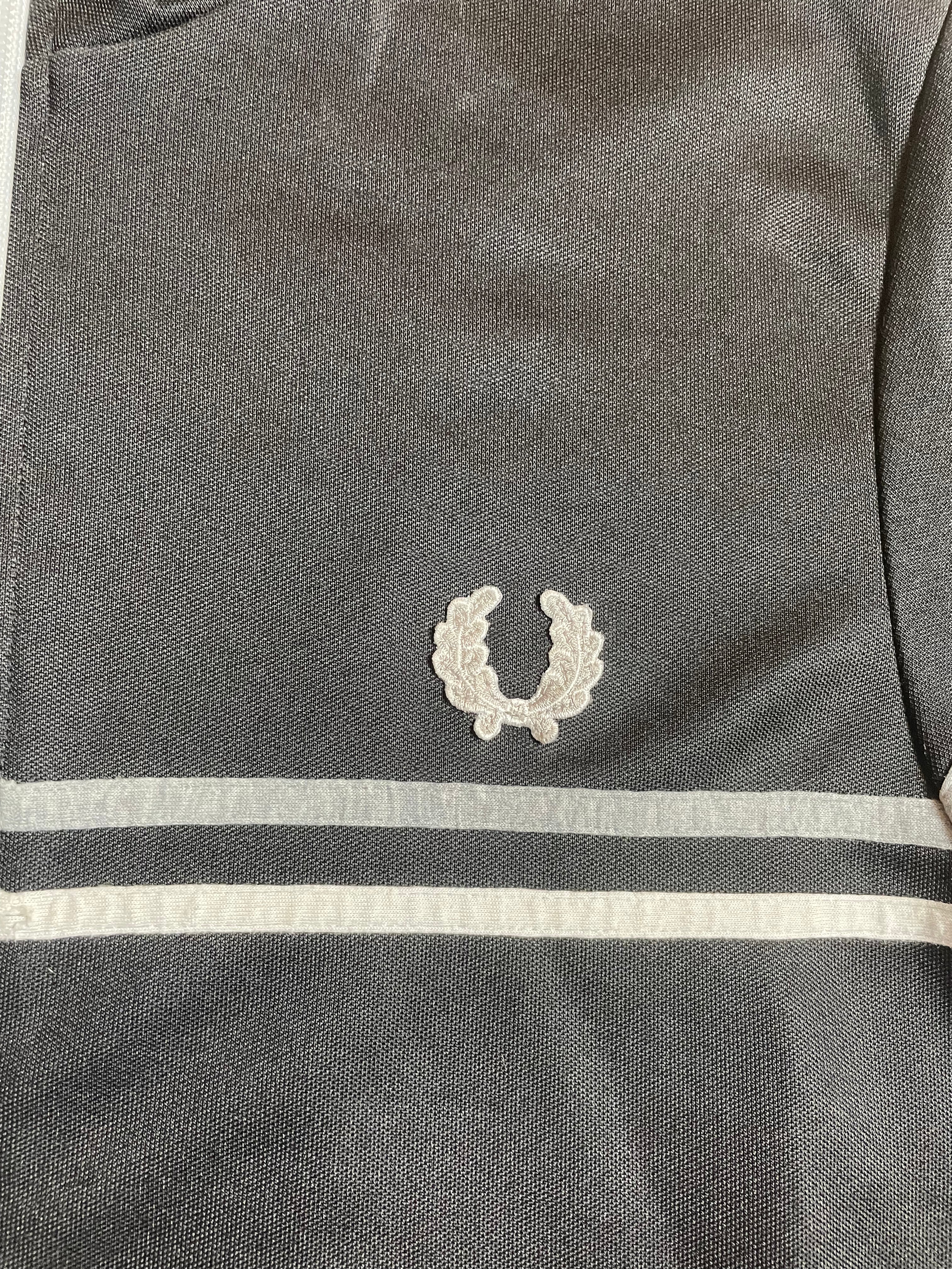 Fred Perry Trainingsjacke in schwarz, weiß - Gr. S