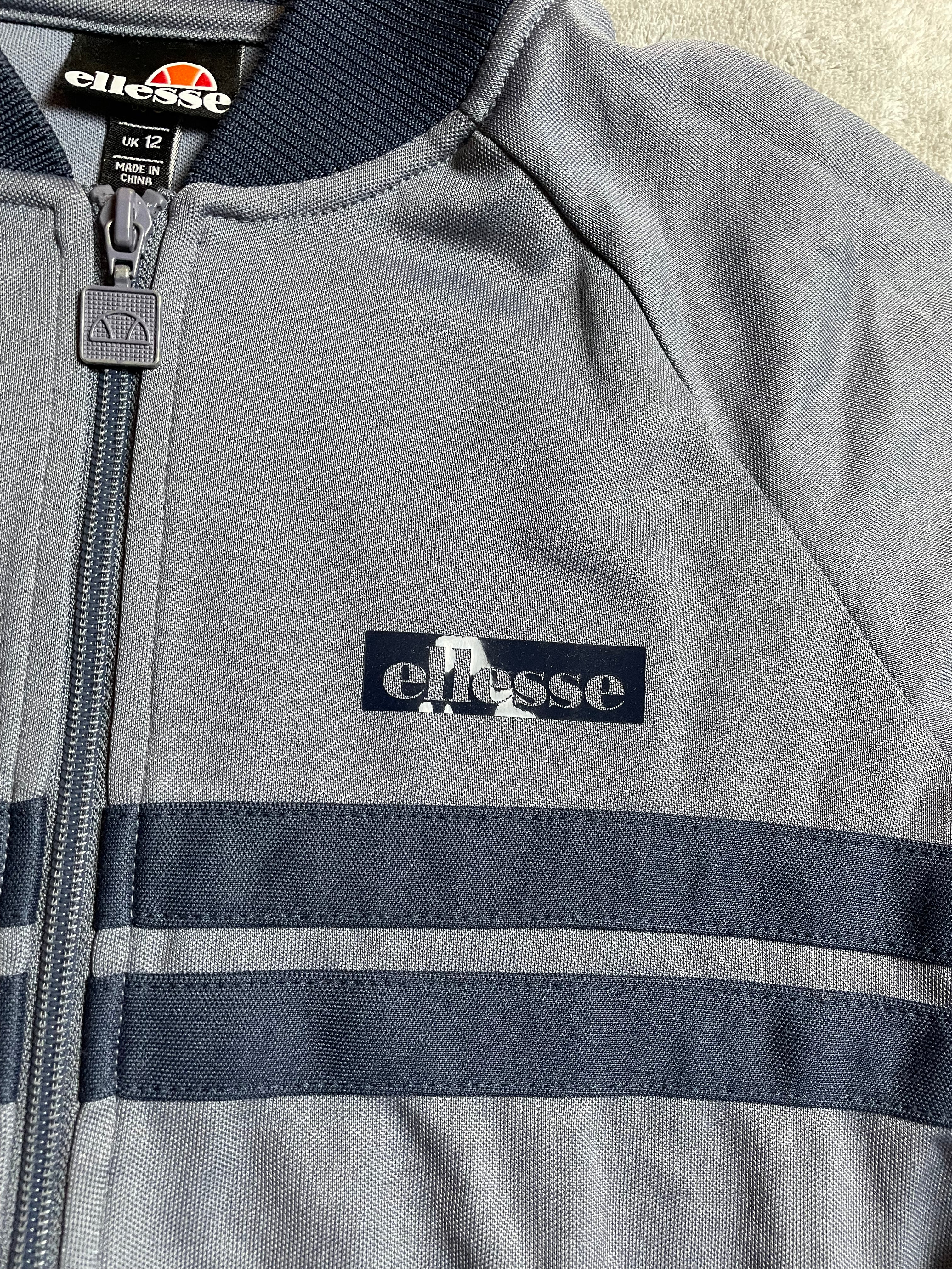 Trainingsjacke von Ellesse in Grau, Marineblau - Gr. S