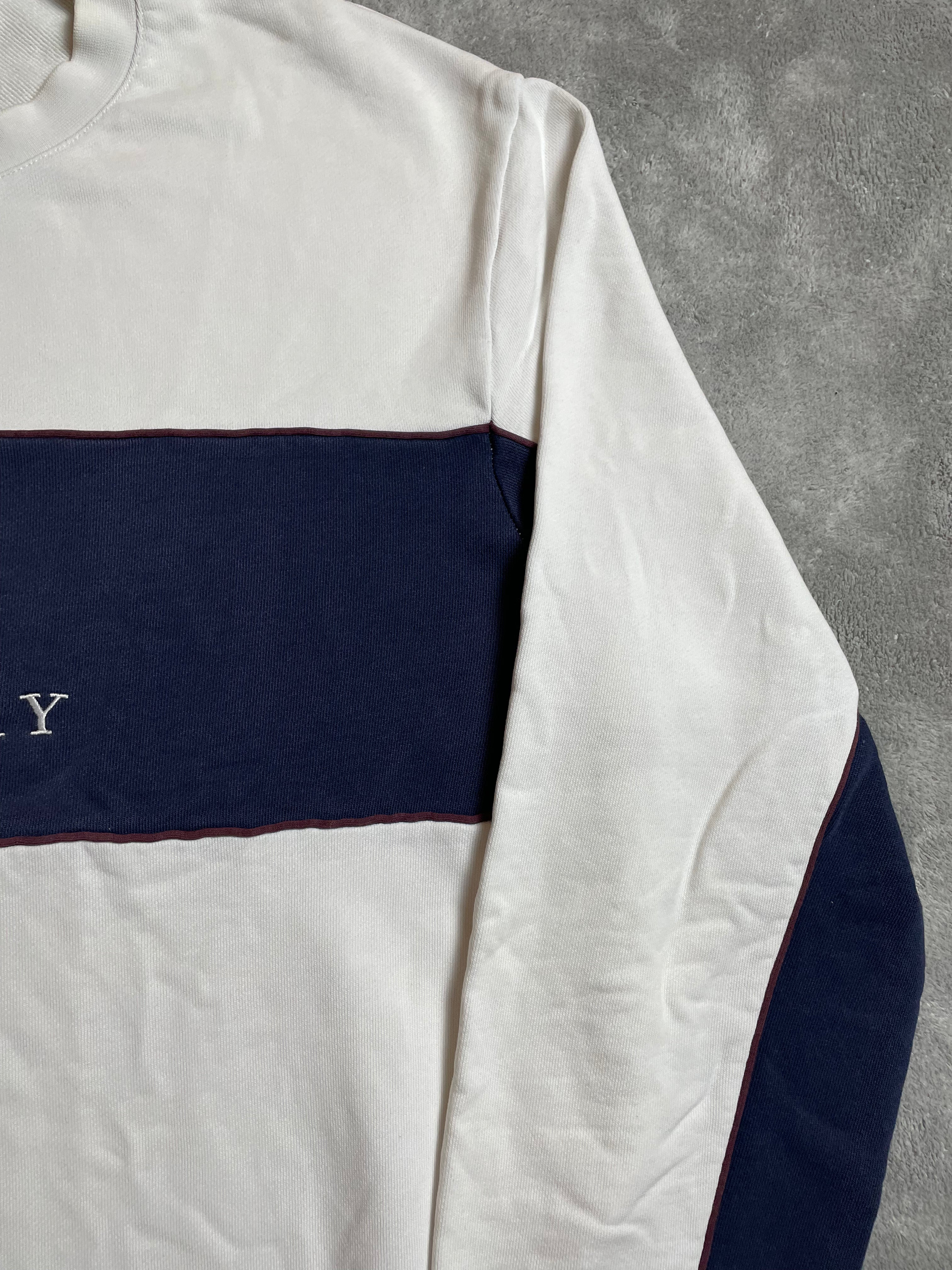 Fred Perry Sweatshirt in weiß, Marineblau - Gr. L