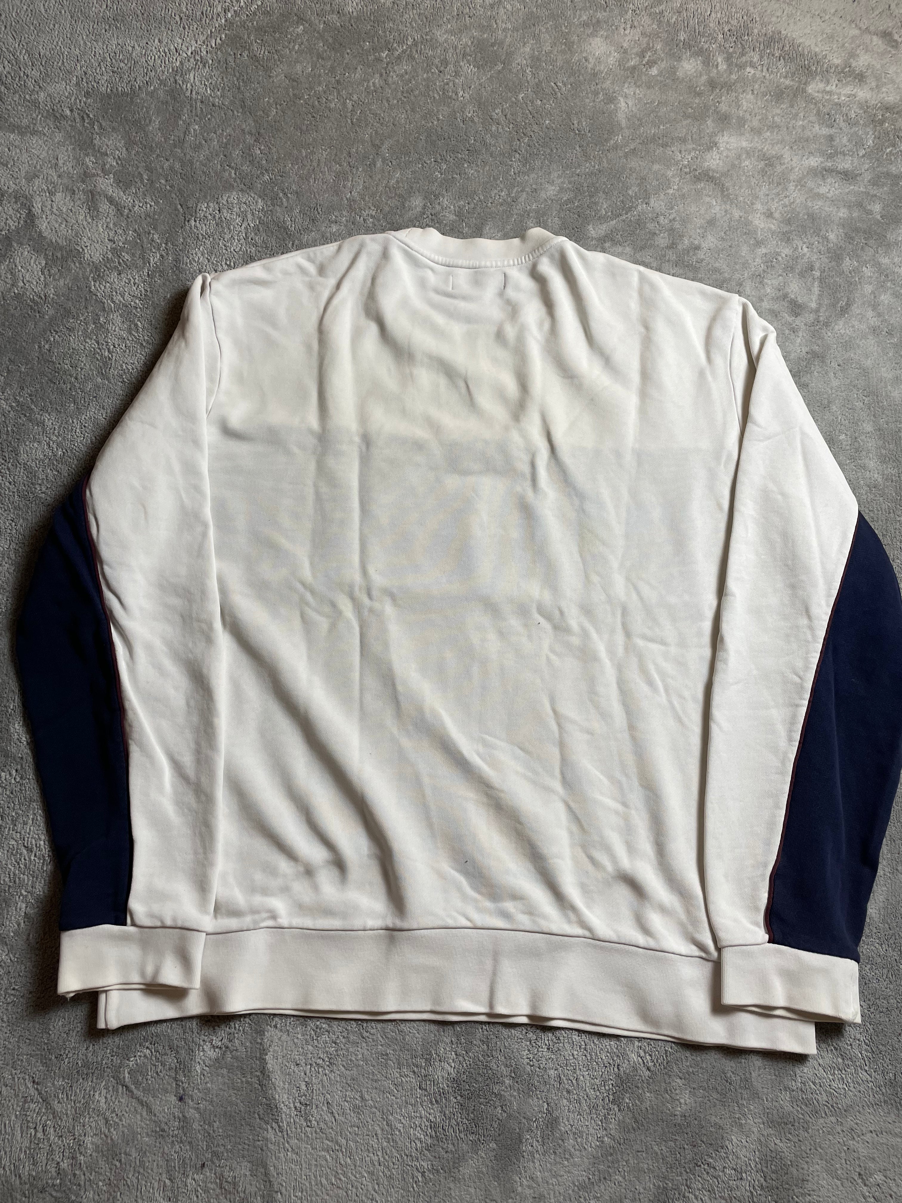 Fred Perry Sweatshirt in weiß, Marineblau - Gr. L