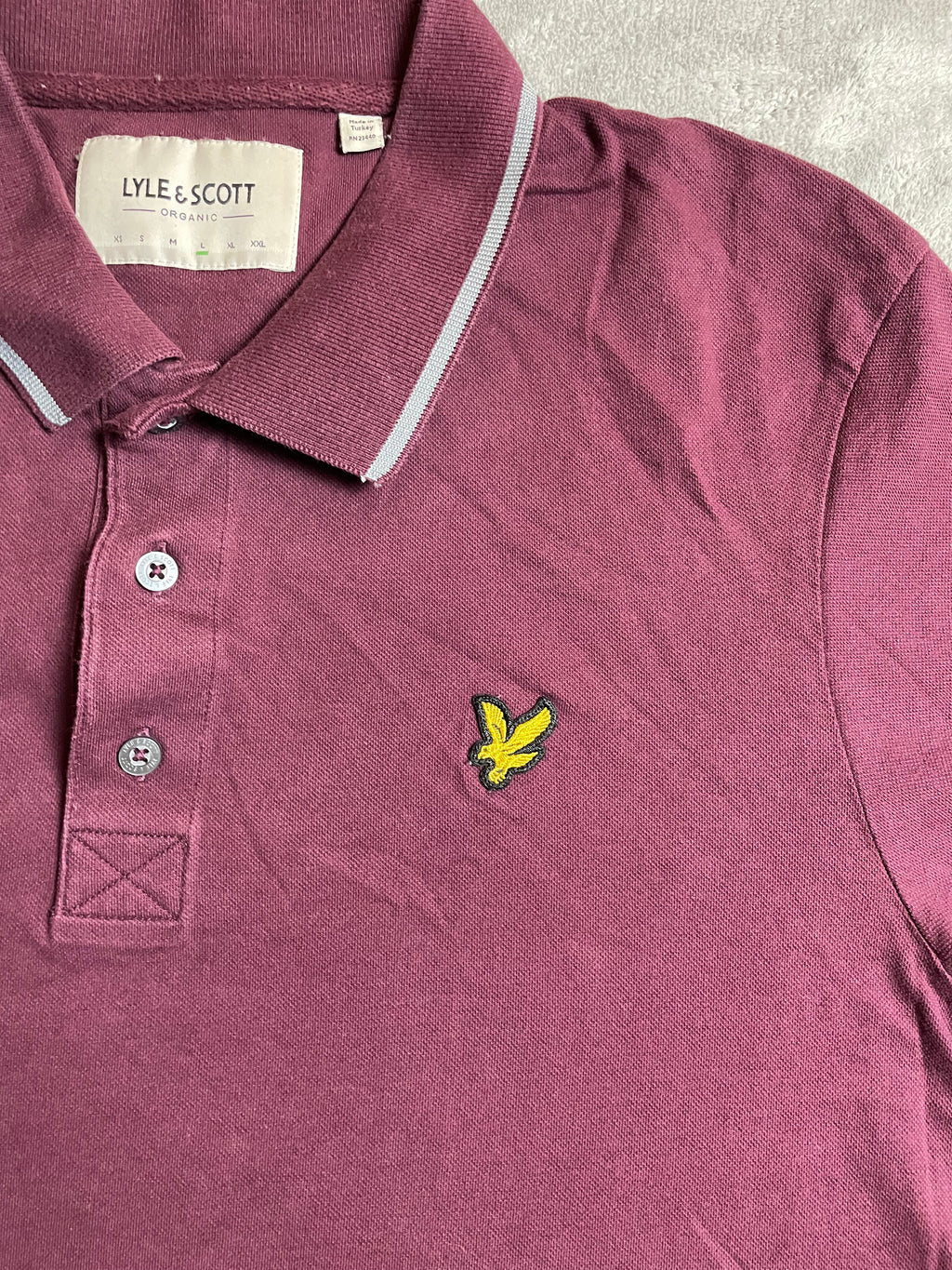 Lyle&Scott Poloshirt in Burgunderrot - Gr. L