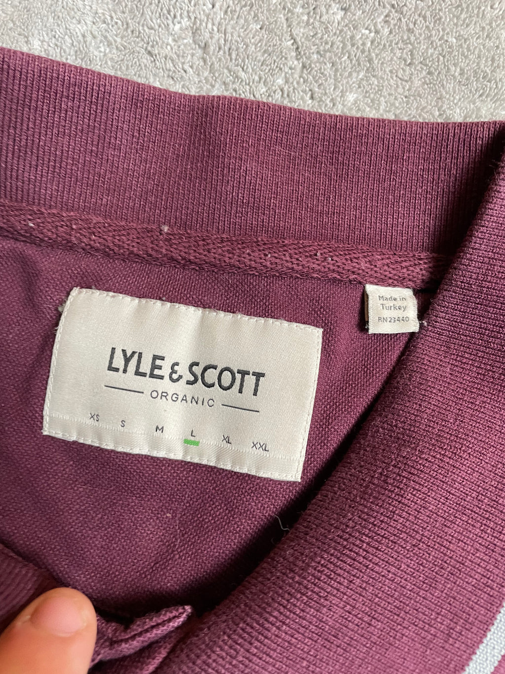 Lyle&Scott Poloshirt in Burgunderrot - Gr. L