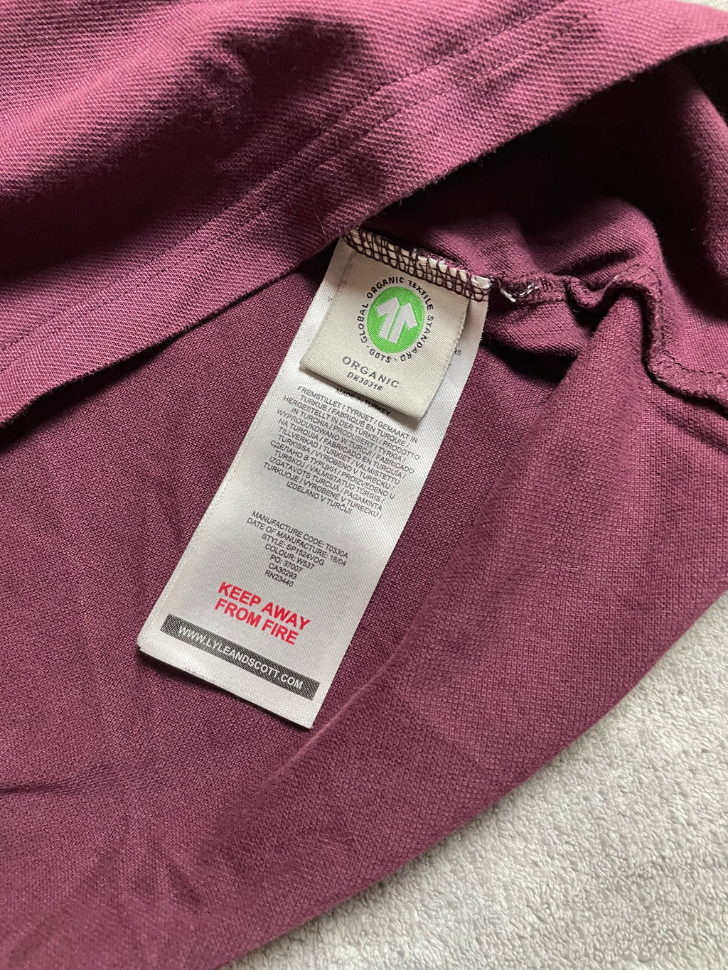 Lyle&Scott Poloshirt in Burgunderrot - Gr. L
