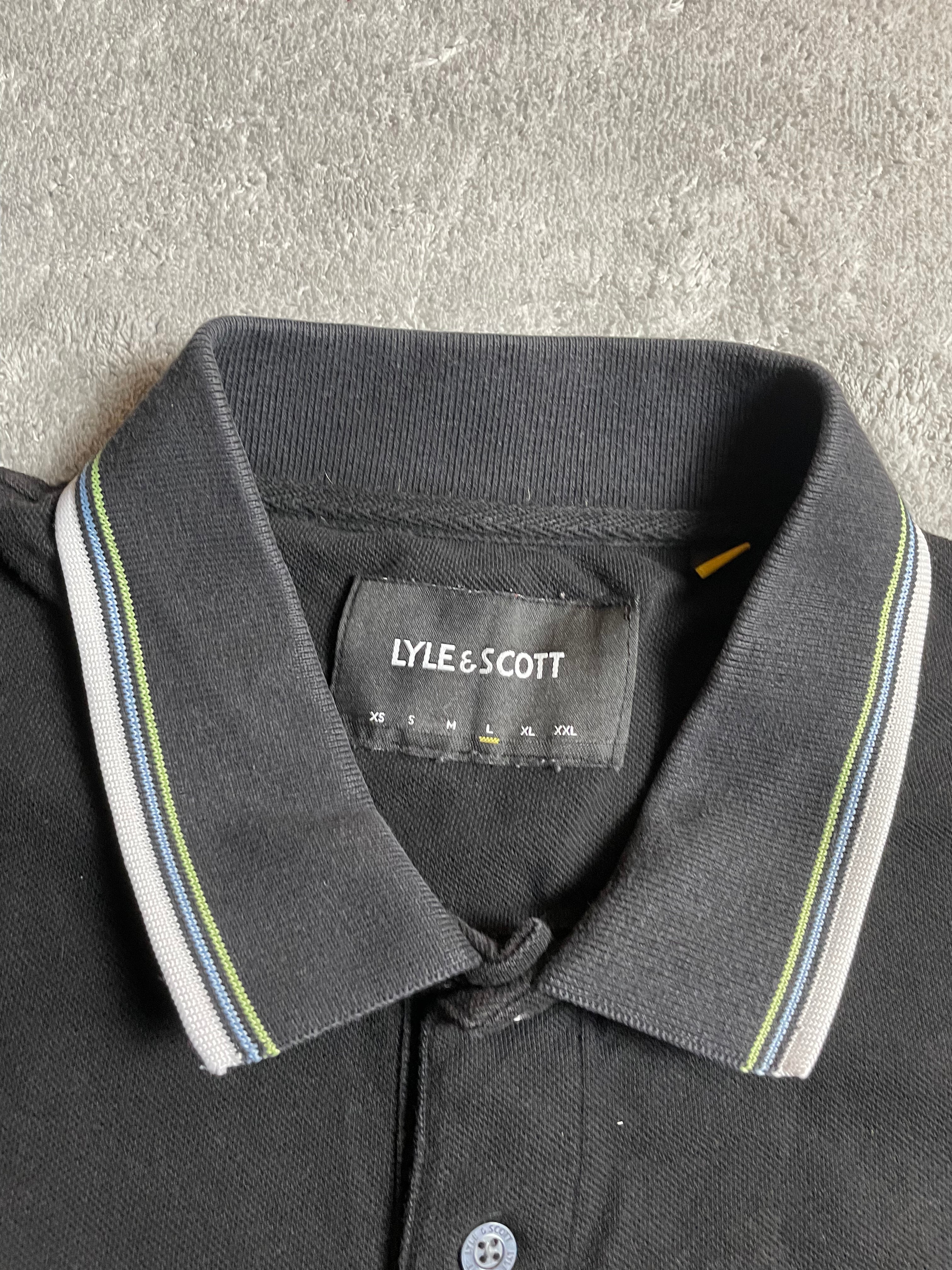 Lyle & Scott Poloshirt in schwarz - Gr. L