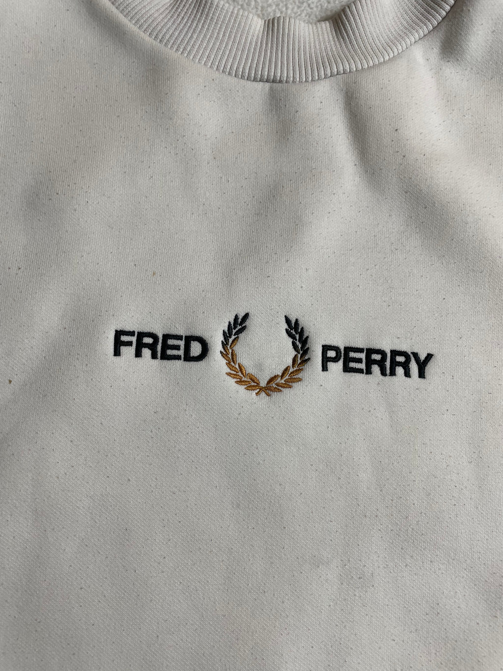 Fred Perry Taped Sweater in weiß, creme - Gr. S