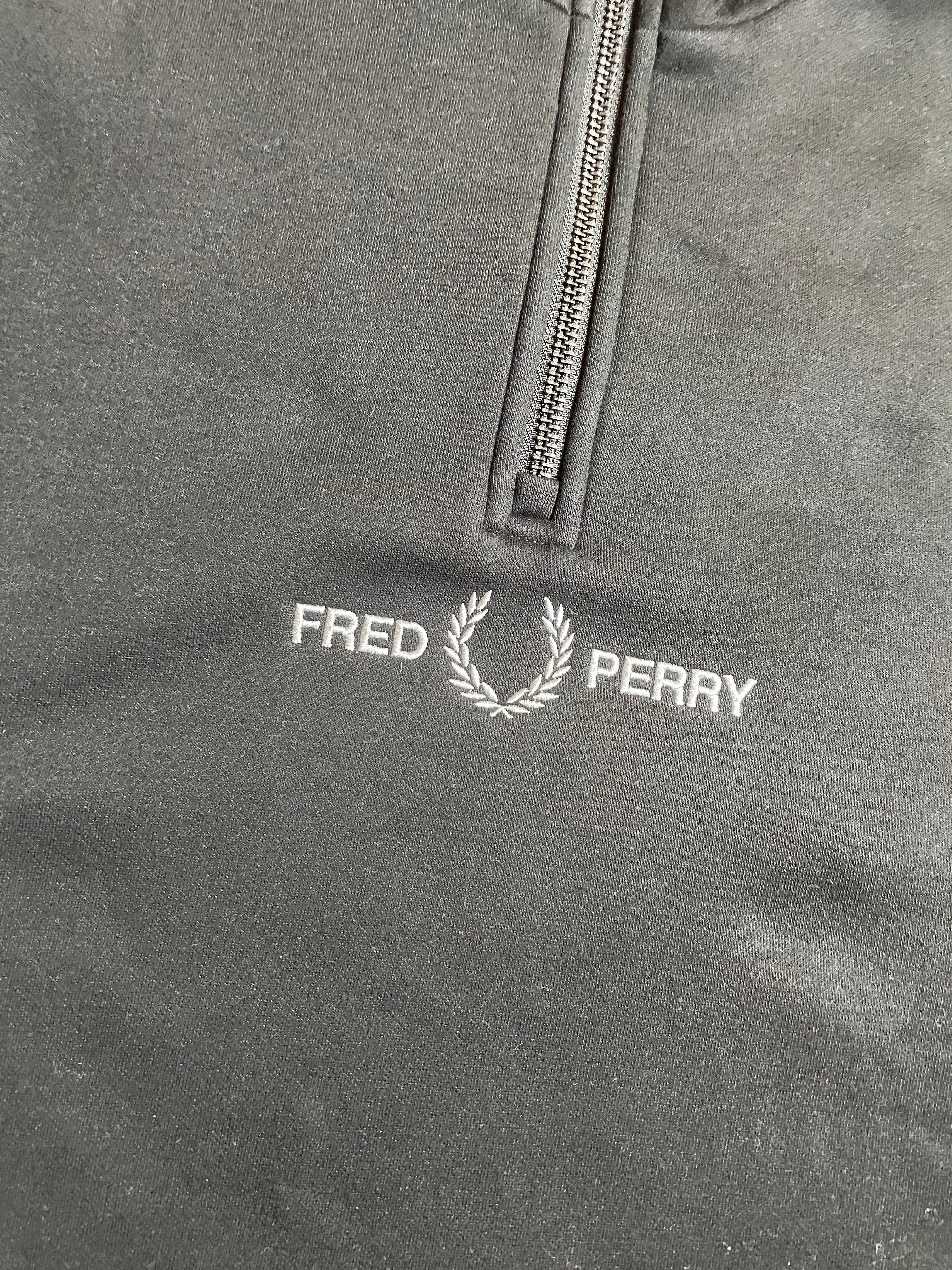 Fred Perry Halfzip Sweater in Schwarz - Gr. XS