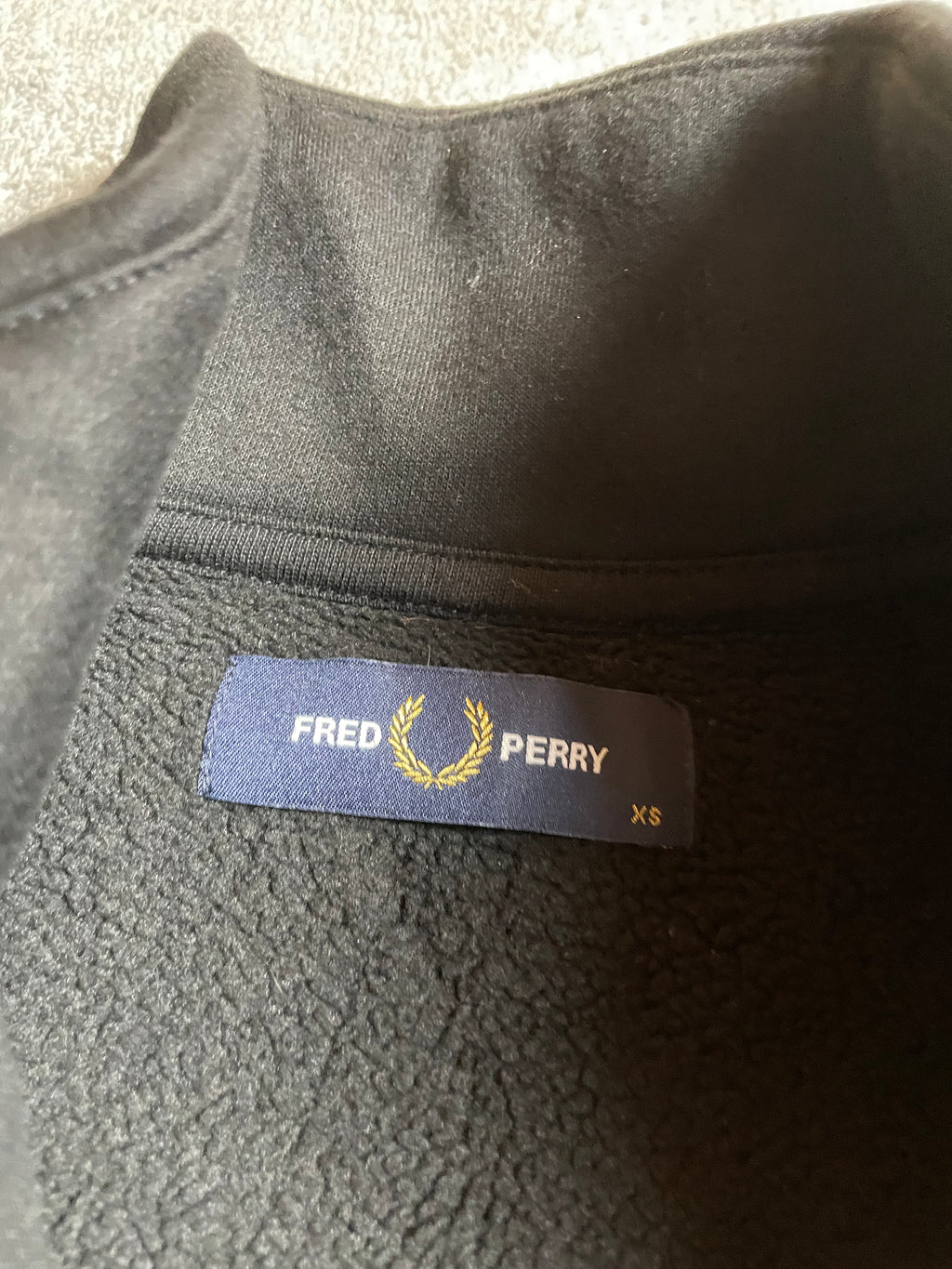 Fred Perry Halfzip Sweater in Schwarz - Gr. XS