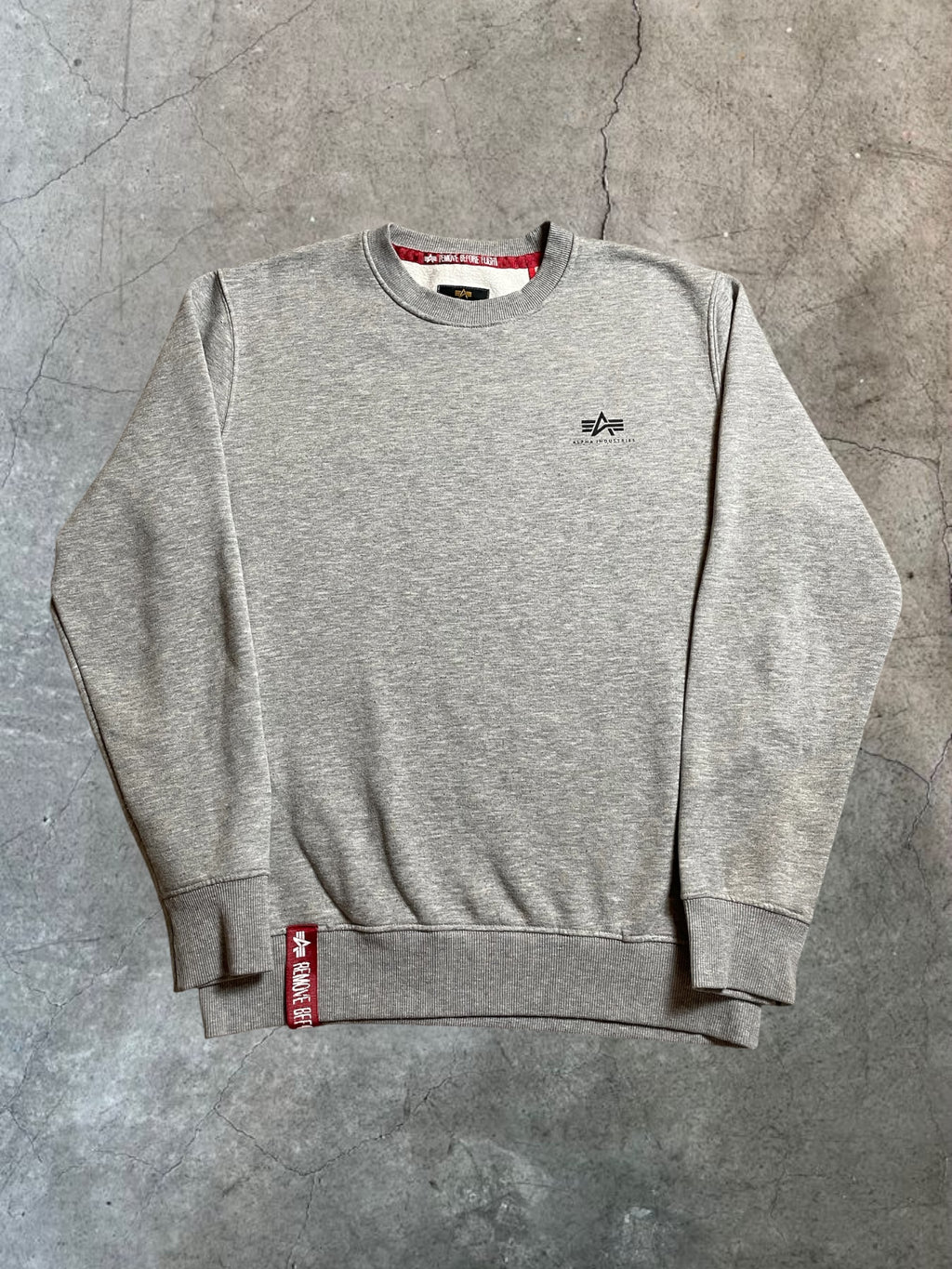 Alpha Industries Sweatshirt in hellgrau - Gr. L