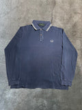 Fred Perry Langarm Polohemd in Marineblau - Gr. M