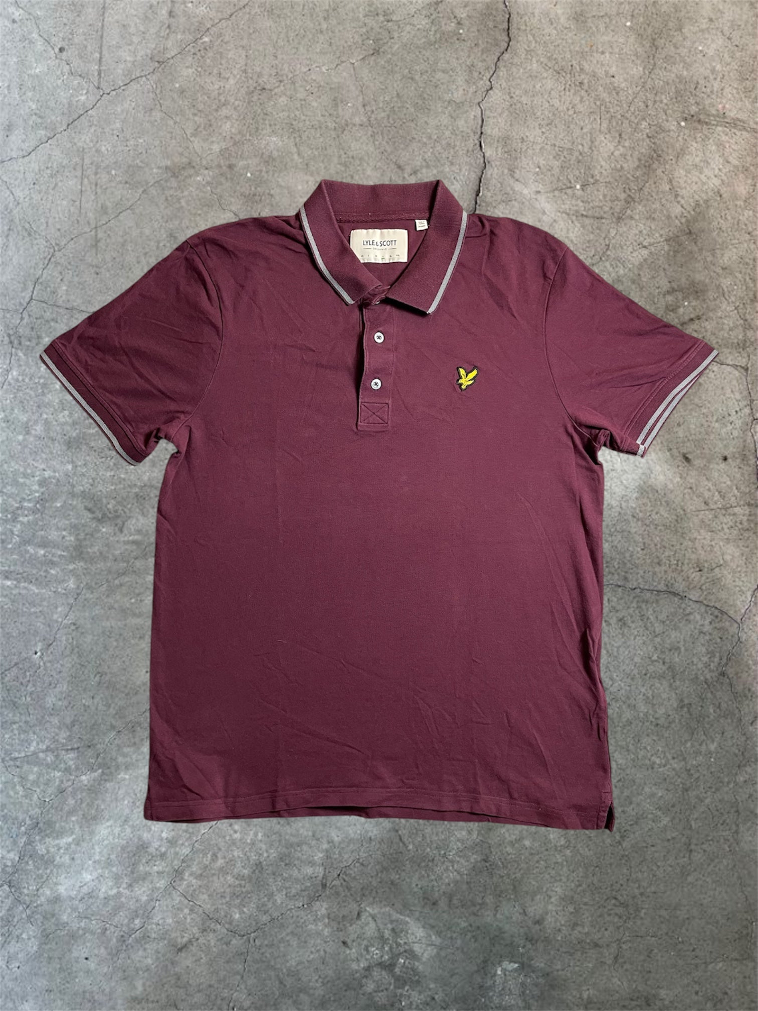 Lyle&Scott Poloshirt in Burgunderrot - Gr. L