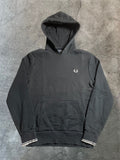 Fred Perry Kapuzenpullover in schwarz - Gr. S