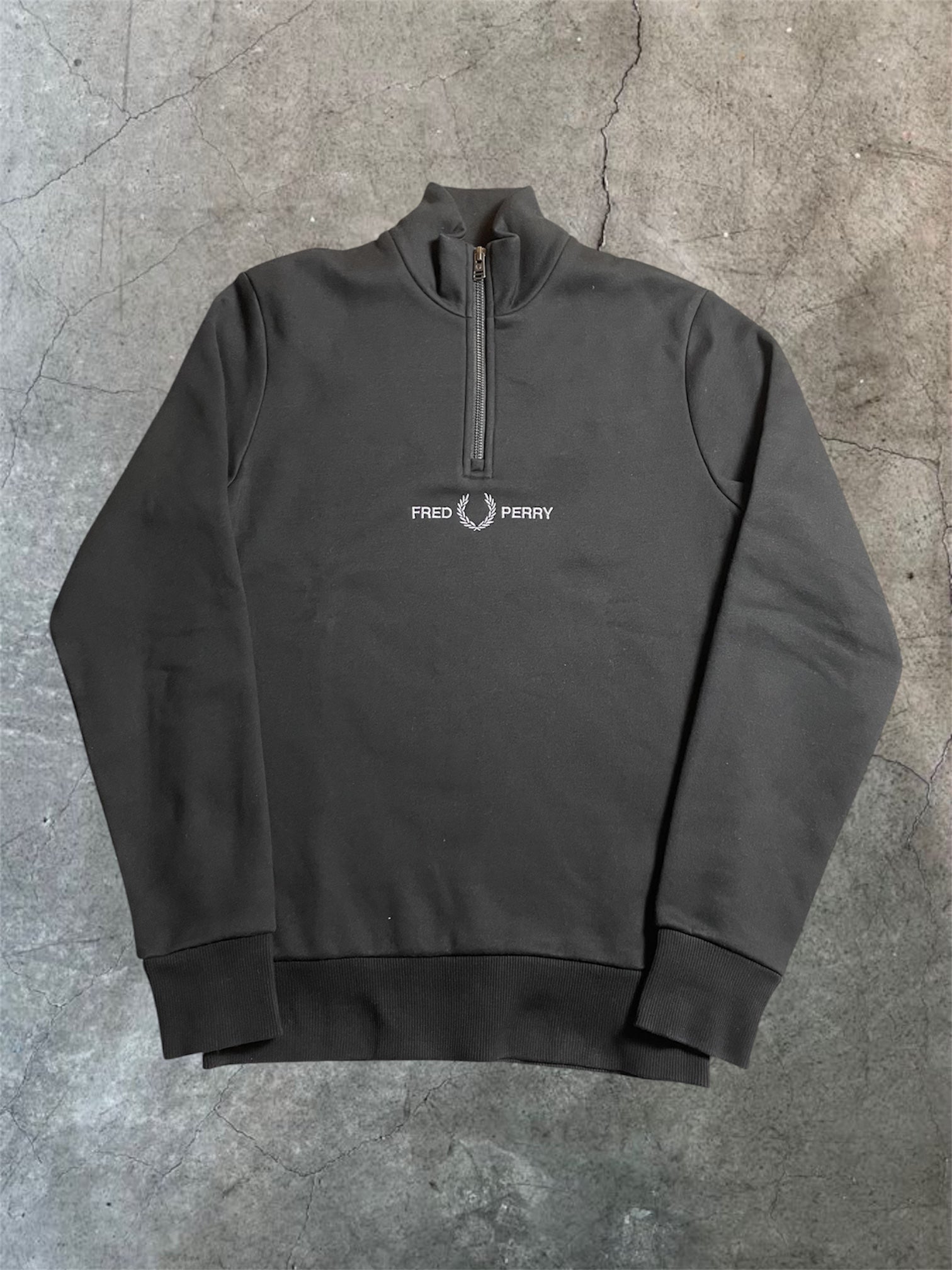 Fred Perry Halfzip Sweater in Schwarz - Gr. XS
